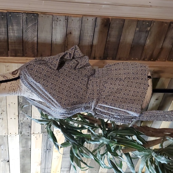 Max studio curvy top sz XS tie waist - Picture 5 of 6